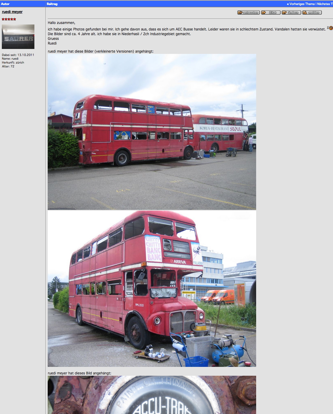 routemaster bus zurich zoo