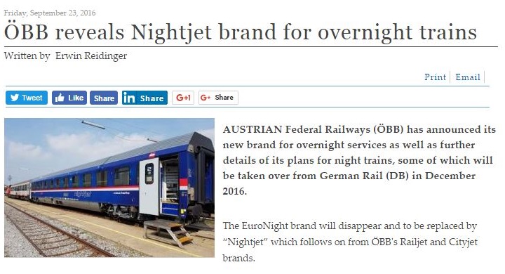 OeBB introduces Railjet night trains