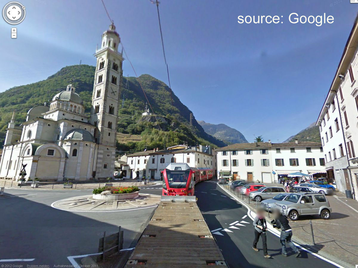 Google Street View Berninabahn Tirano