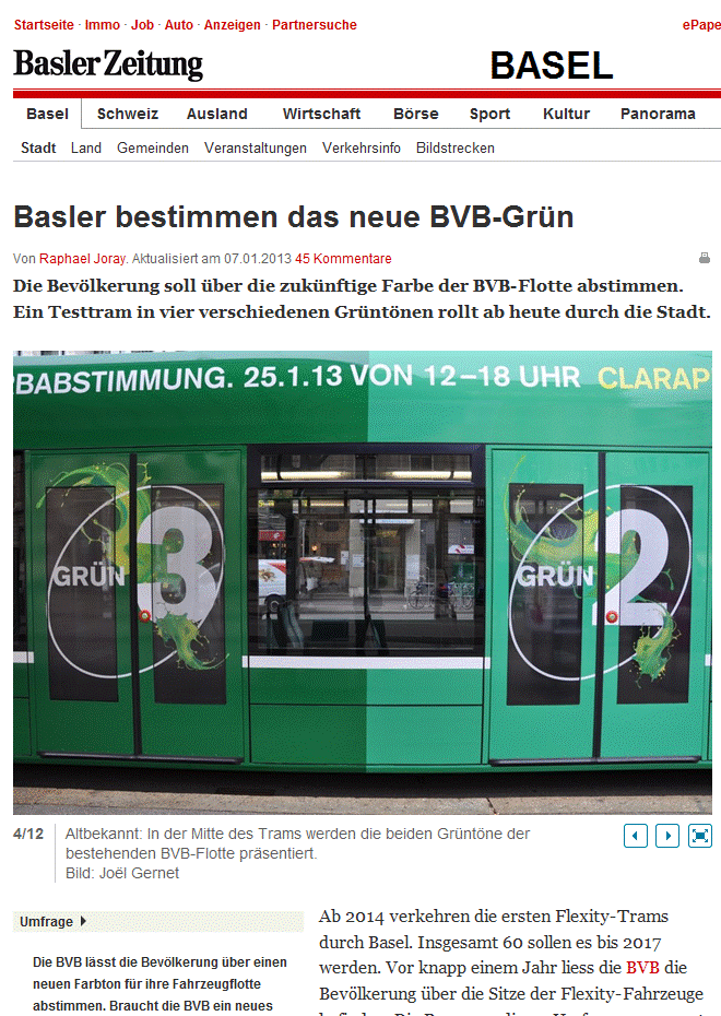 basel votes on tram colour