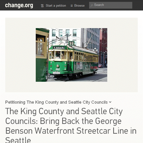 Save Seattles waterfront streetcar