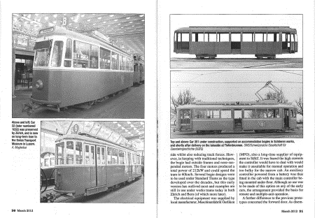 Tramway Review issue 229 with The Swiss Standard Tram pages 30-31