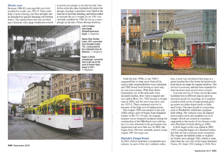 Tramway Review issue 231 with The Swiss Standard Tram pages 506-507