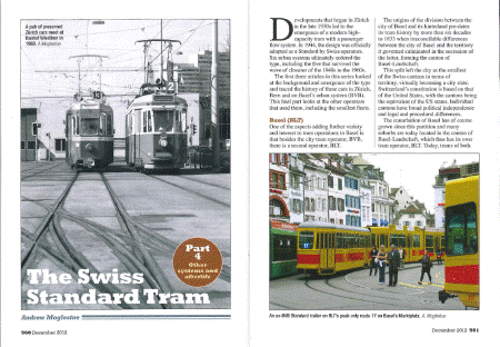 Tramway Review issue 232 with The Swiss Standard Tram pages 560-561