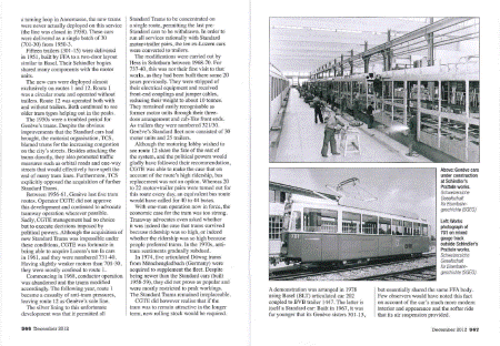 Tramway Review issue 232 with The Swiss Standard Tram pages 566-567