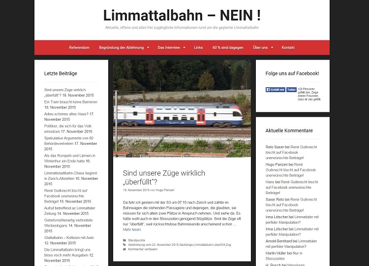 Limmattalbahn Nein