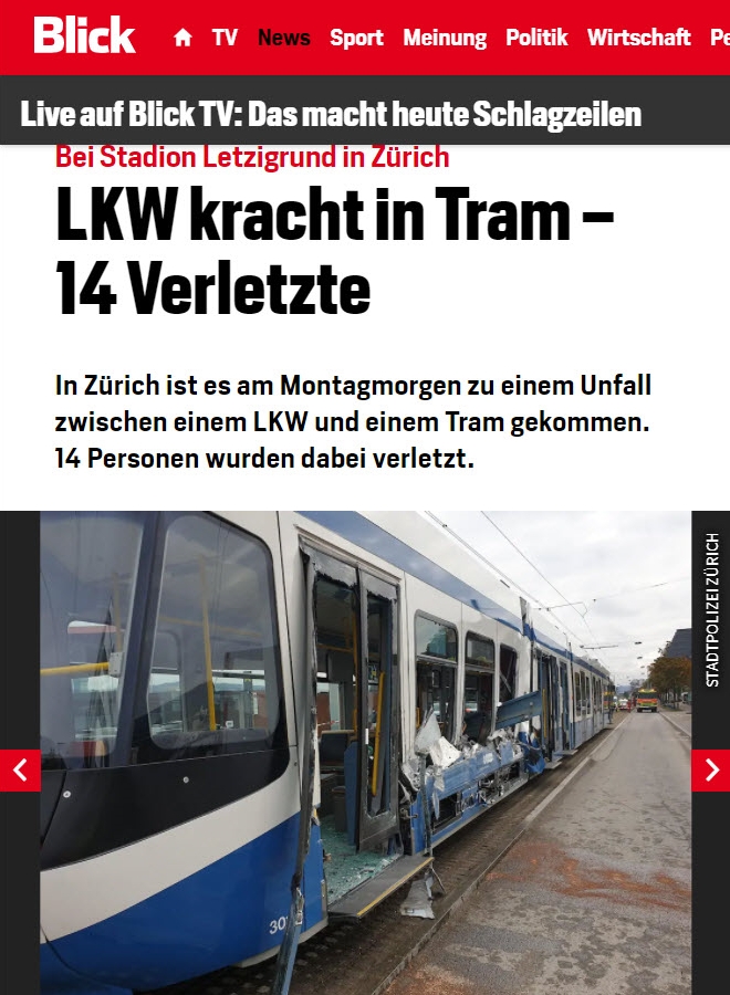 tram accident letzigrund