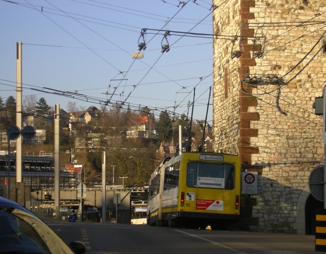 Schaffhausen NAW trolleybus rear view