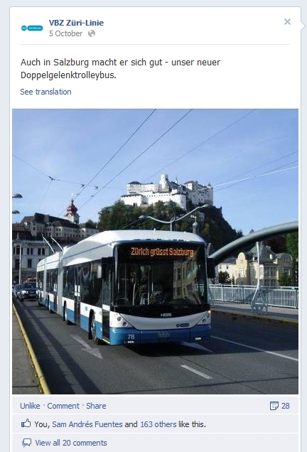 VBZ 78 in Salzburg Facebook